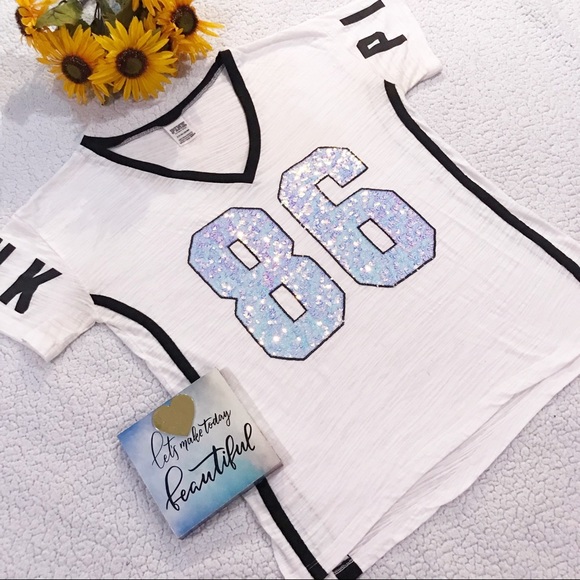 PINK Victoria's Secret Tops - Pink Bling burnout t shirt